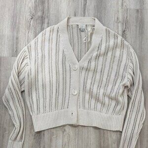 a new day Cream Button-Up Cardigan KNITTED SMALL